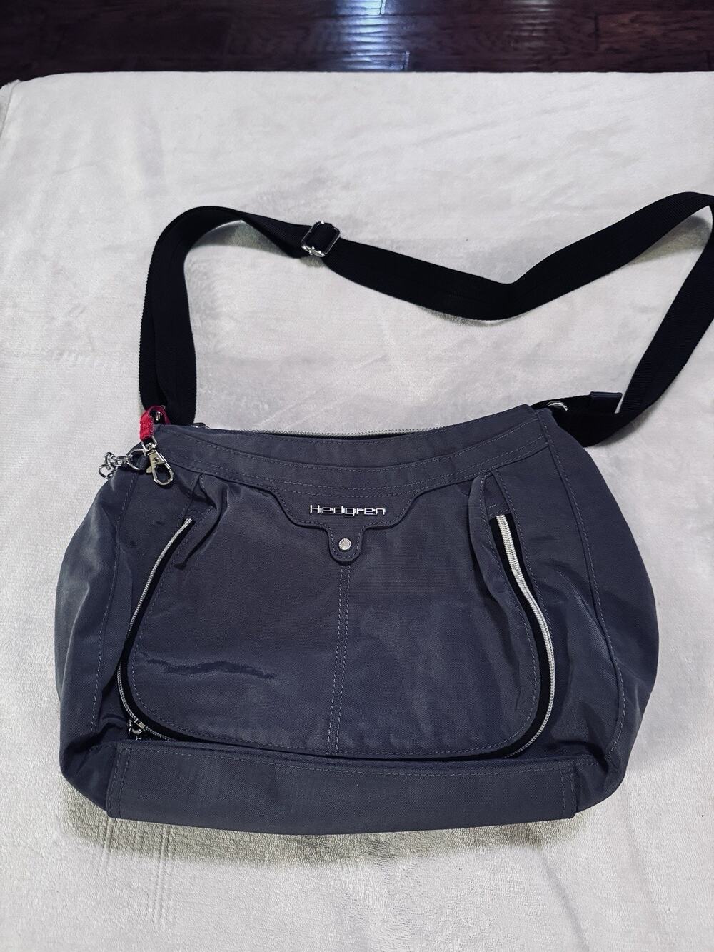 HEDGREN Crossbody Bag Grey RFID Protected nylon Travel Purse